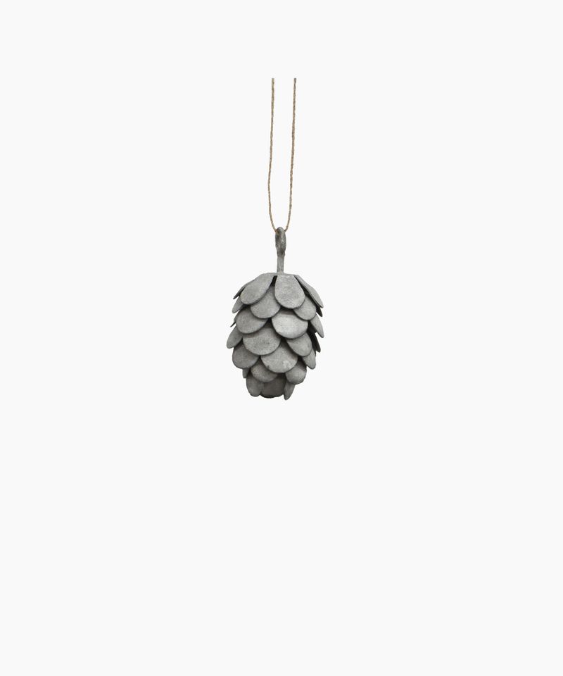Hanging Pinecone Short Ash Grey