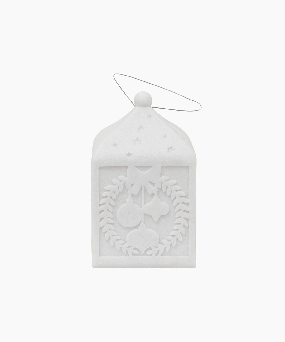 Lantern with Baubles Light Up Small