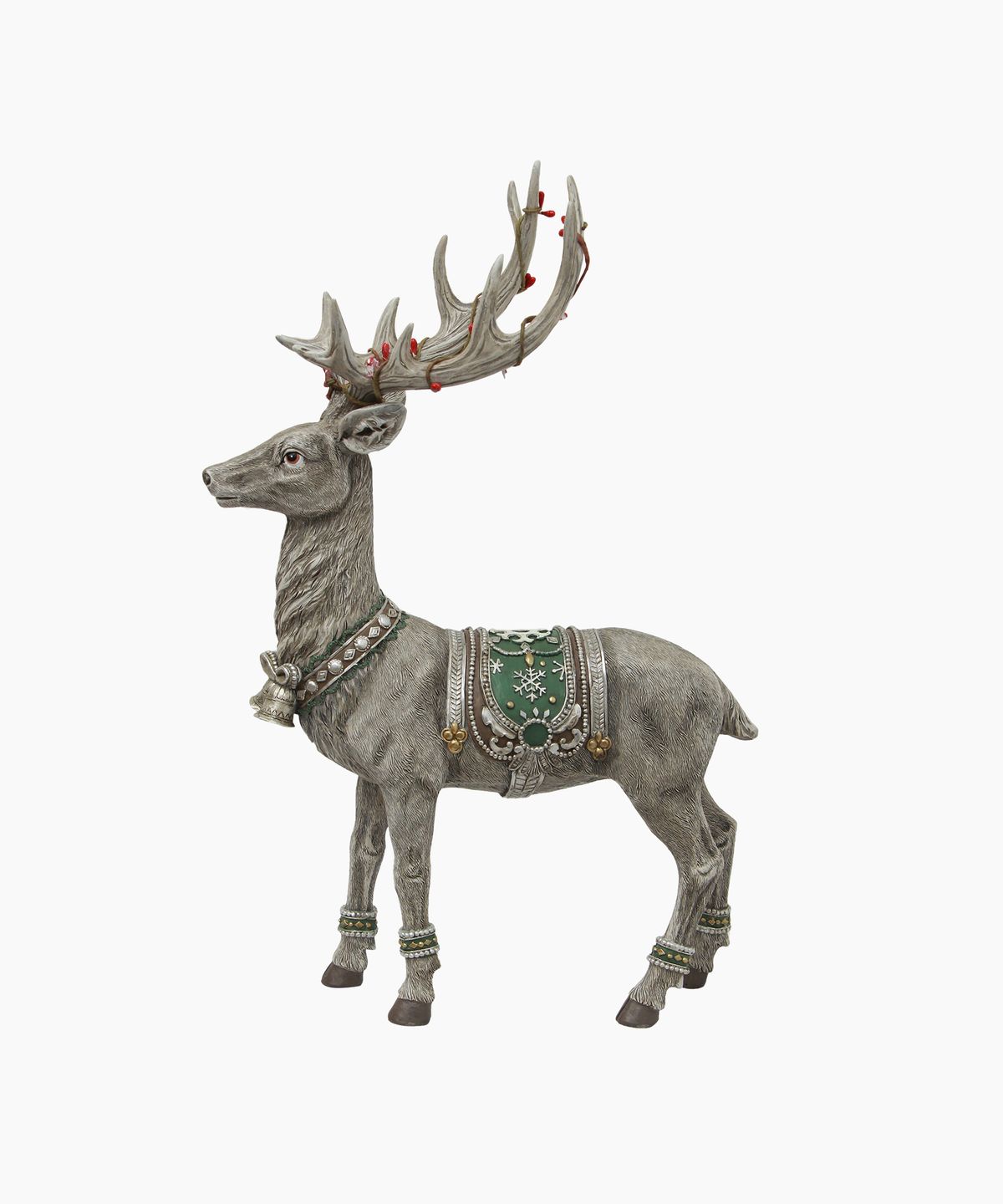 Grey Deer with Bells