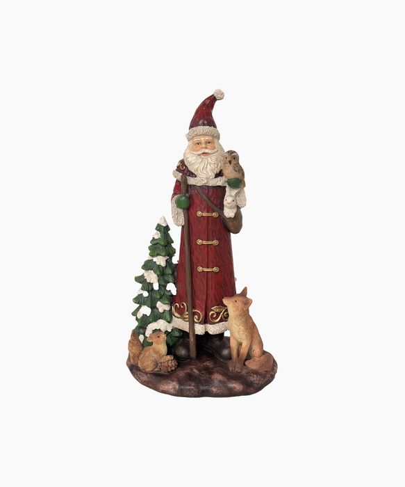 Traditional Santa with Forest Animals
