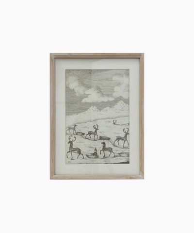 Reindeer Sleigh Scene Multiple Wall Art