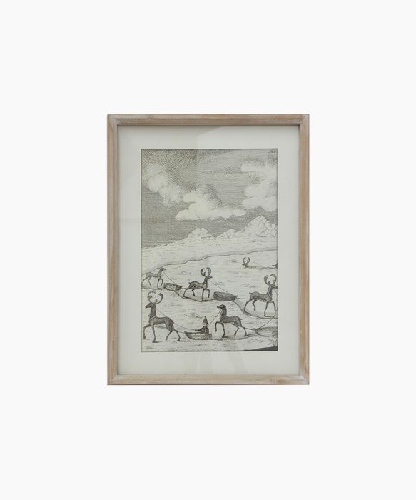 Reindeer Sleigh Scene Multiple Wall Art