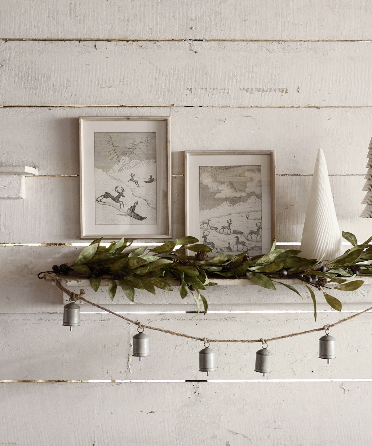 Reindeer Sleigh Scene Multiple Wall Art