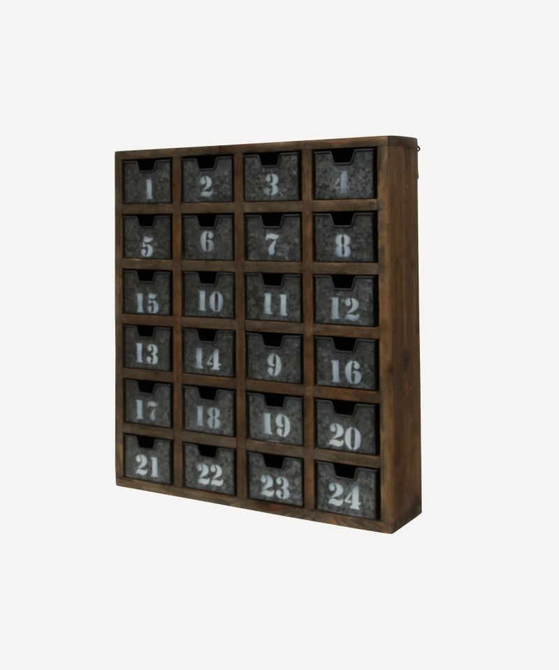 Rustic Wall Shelf with Drawers
