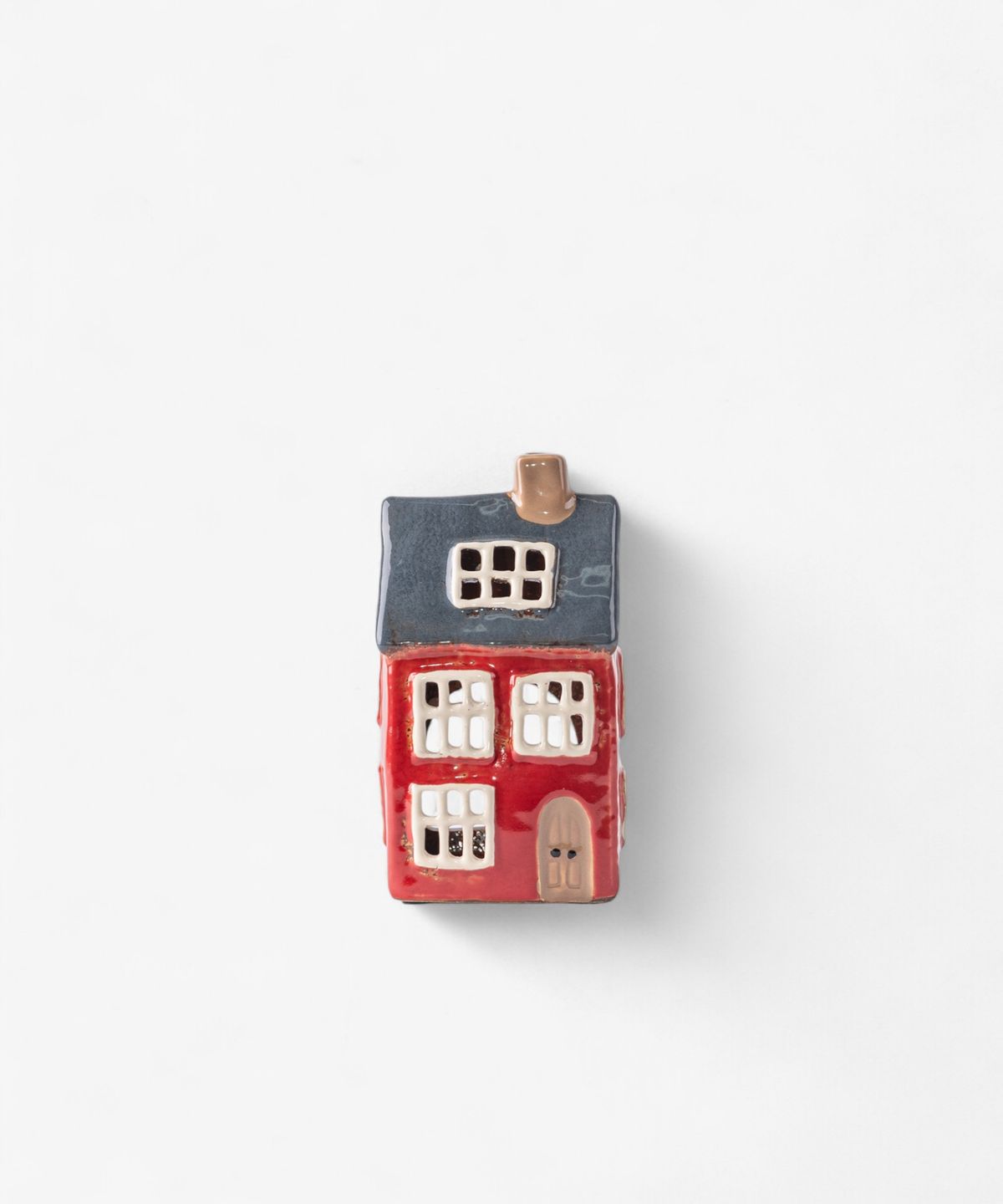 Alsace Tea Light House Navy Roof
