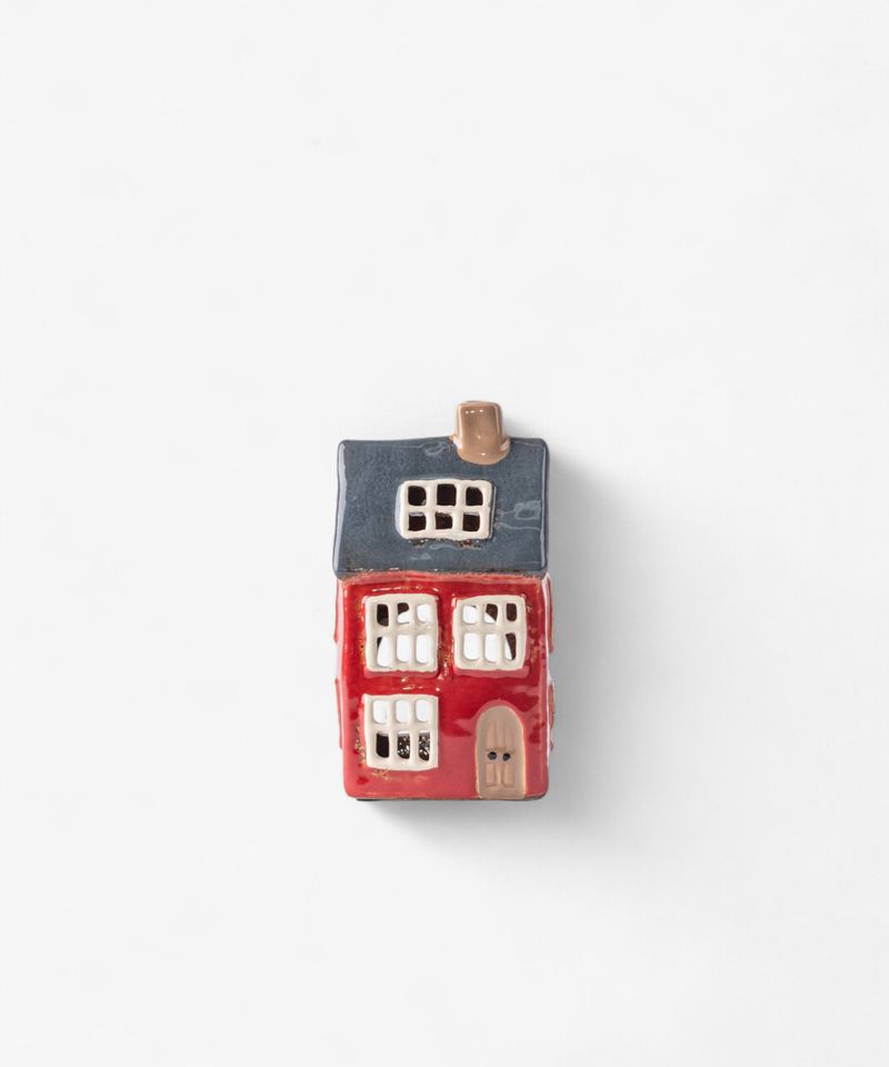 Alsace Tea Light House Navy Roof