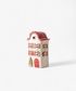 Alsace Tea Light Villa Christmas Stone with Red Shutters