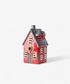 Alsace Tea Light Cottage Red with Wreath