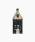 Christmas Tea Light House Blue with Wreath Large