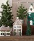 Christmas Tea Light House Stone with Pots Medium