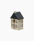 Chistmas Tea Light House Blue with Wreath Small