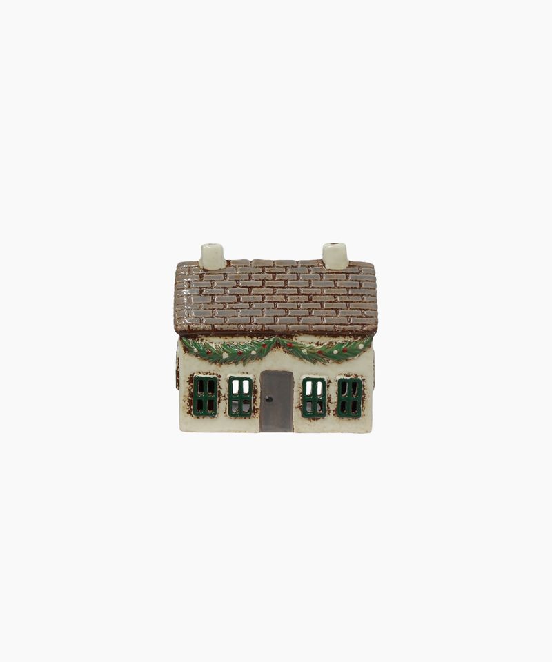 Christmas Tea Light Cottage with Swag