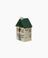 Christmas Tea Light House Green with Wreath Small