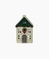 Christmas Tea Light House Green with Wreath Small