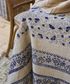 Sofia Handblocked Floral Azure Tablecloth Large