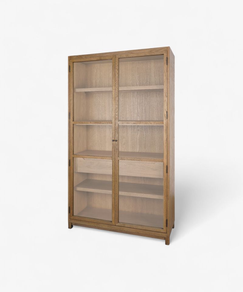 Baxter Glass and Oak Cabinet Natural