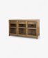Baxter Glass and Oak Sideboard Natural