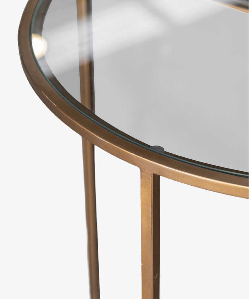 Freddy Iron and Glass Console Table