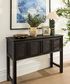 Theron Carved Wooden Console Black