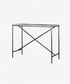 Calypso Cross Bar Iron and Marble Console