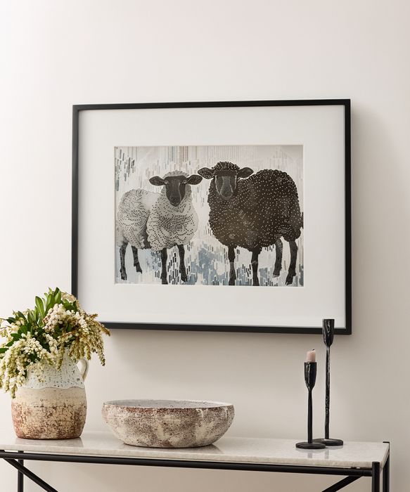 Sheep Wall Art Black and White
