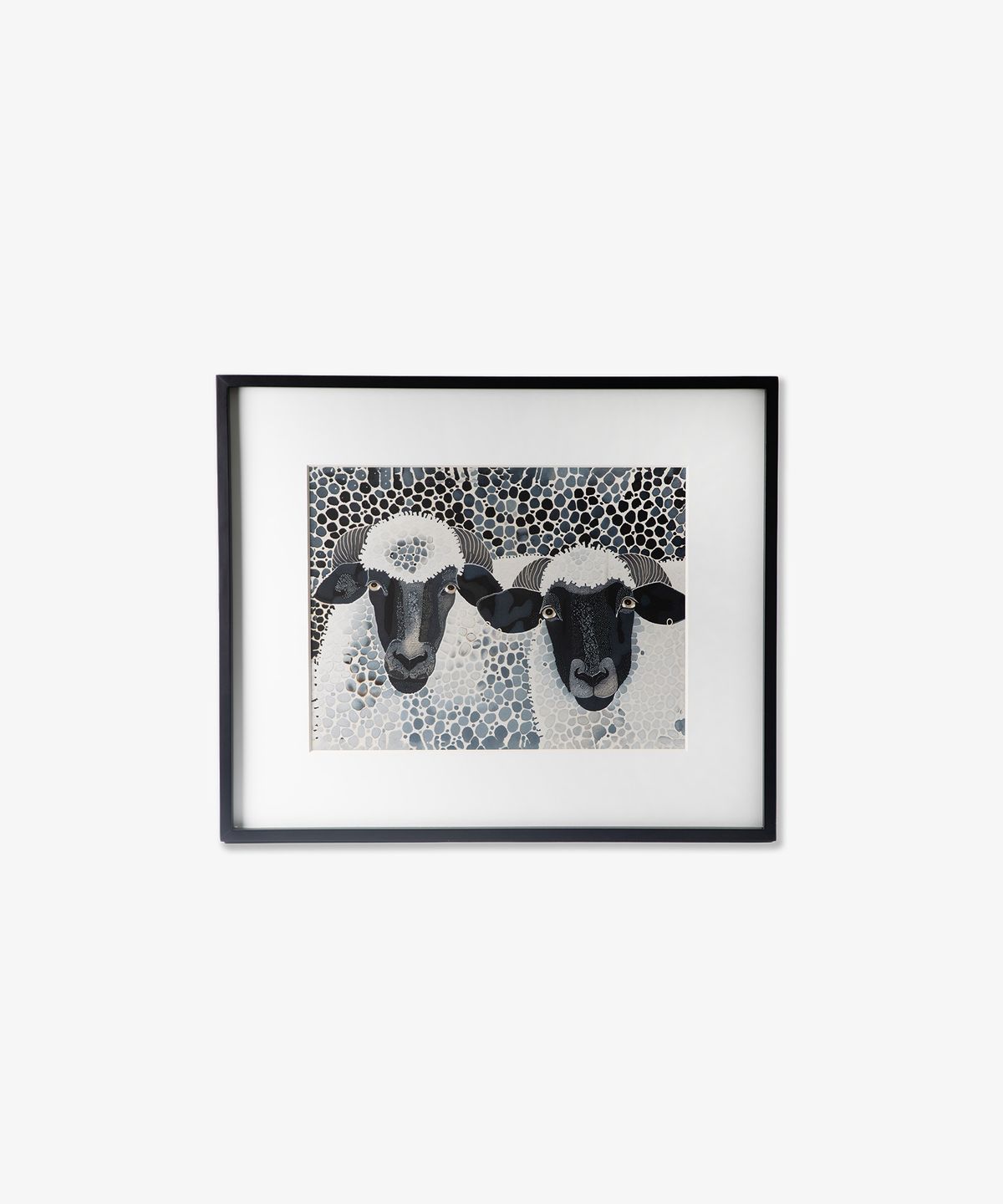 Sheep Heads Wall Art Black and White