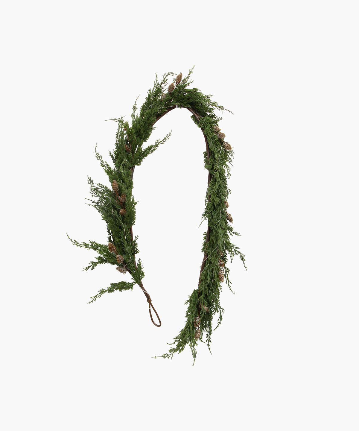 Cedar & Pinecone Swag  with Lights 182cm