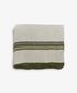 Green Selvedge Stripe Linen Tablecloth Large