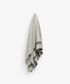Green Selvedge Stripe Linen Tablecloth Large
