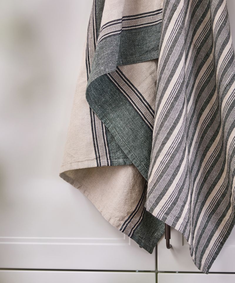 Atelier Ribbon Teatowel Green