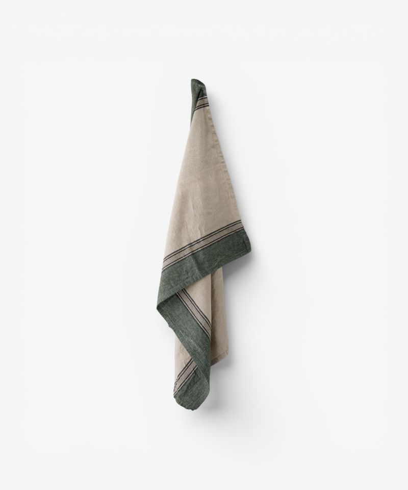 Atelier Ribbon Teatowel Green