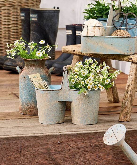 Jardin Seedling Holder Antique Blue