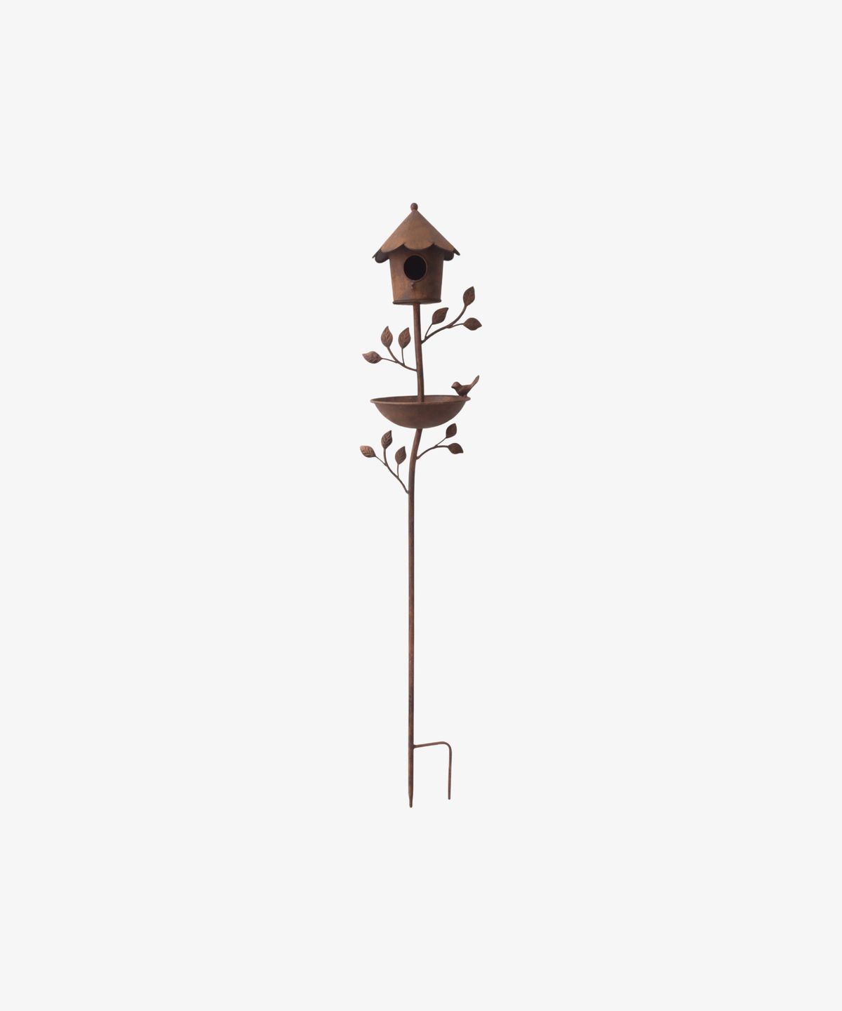 Birdhouse Garden Stake Brown