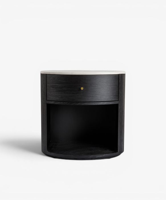 Dana Oval Side Table Ebony