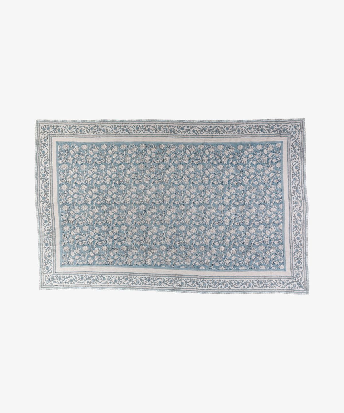 Willow Blue Linen Tablecloth Large