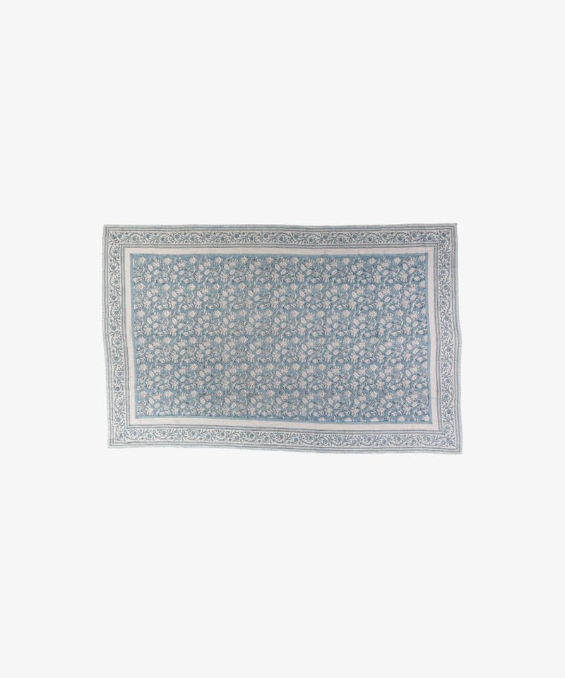 Willow Blue Linen Tablecloth Small
