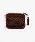 Novi Chocolate Quilted Pouch