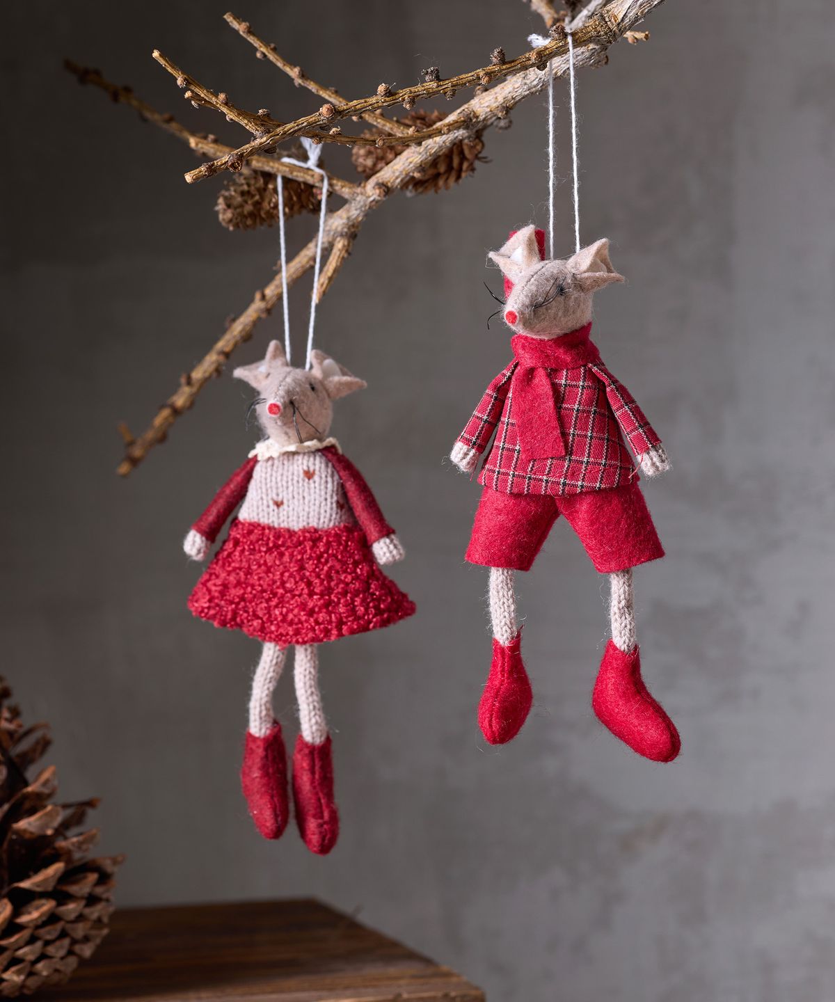 Red Edna Mouse Hanging