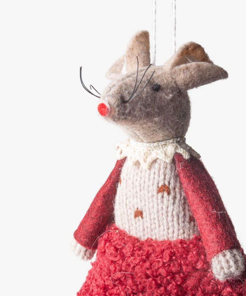 Red Edna Mouse Hanging