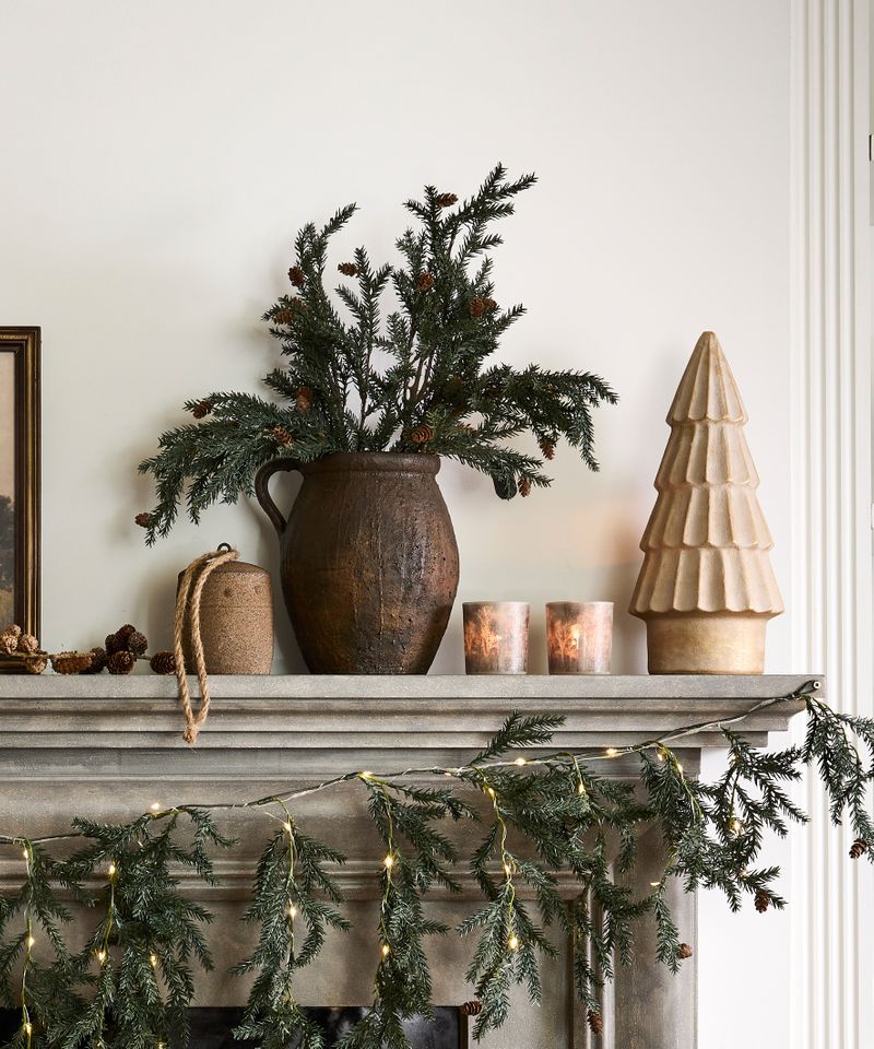 Pinecone Light Up Branch 70cm