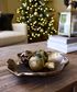 Amina Glass Bauble Green/Gold