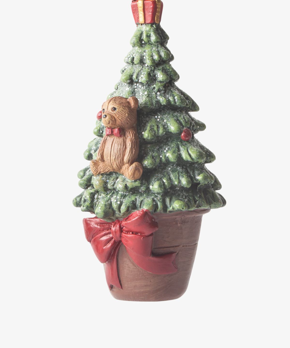 Hanging Potted Tree with Bear