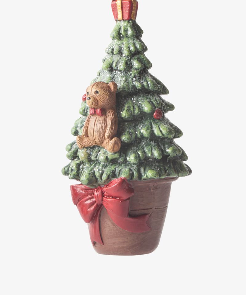 Hanging Potted Tree with Bear
