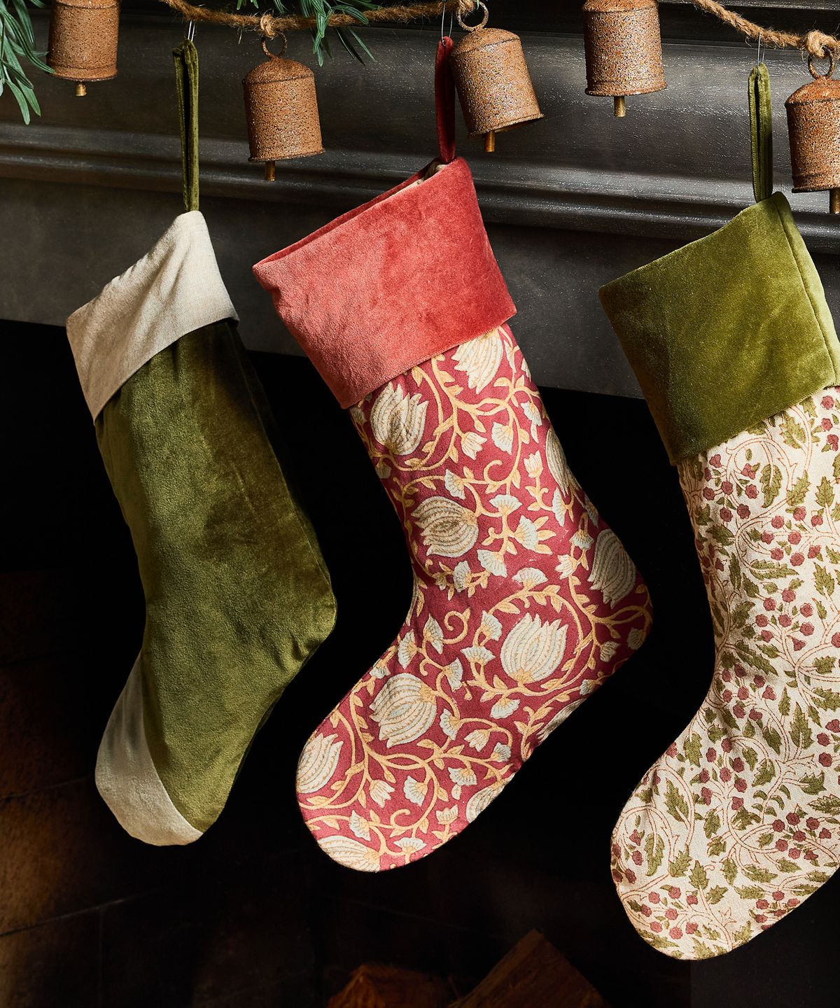 Pomegranate Floral Stocking Red