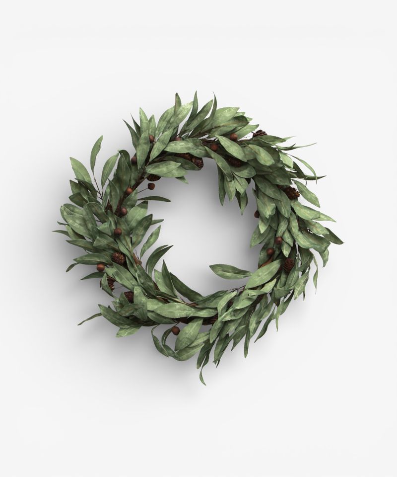 Eucalyptus & Brown Wood Berry Wreath Large