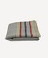 Herringbone Stripe Linen Throw Grey