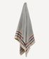 Herringbone Stripe Linen Throw Grey