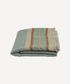 Herringbone Stripe Linen Throw Blue