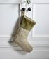 Striped Green Stocking Velvet