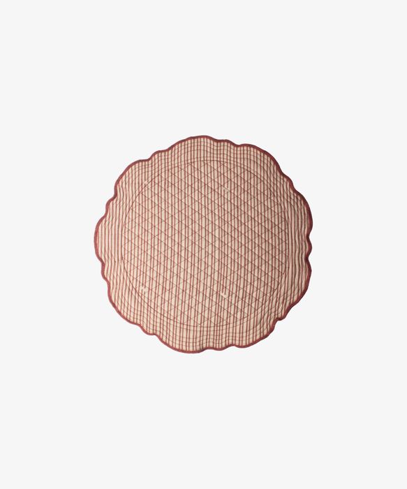 Striped Red Quilted Placemat